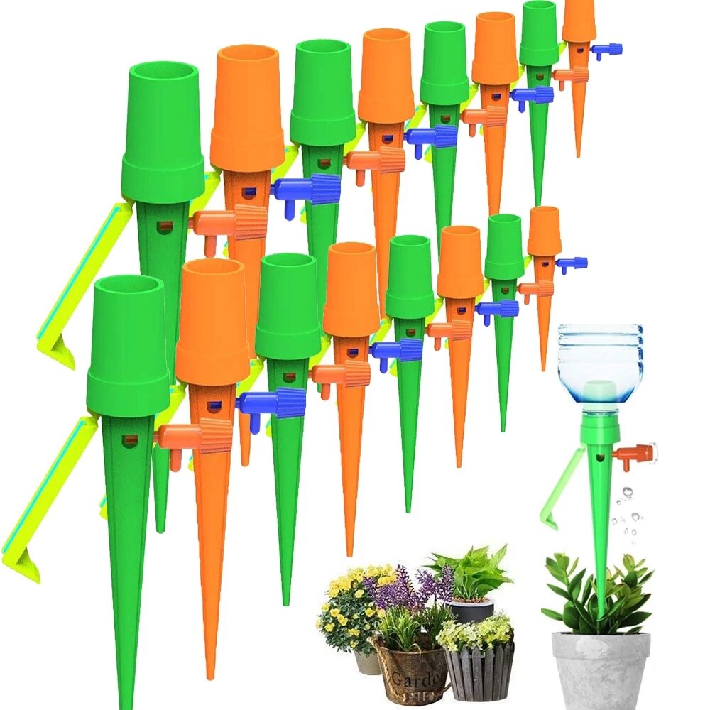 

6PCS Auto Drip Irrigation System Automatic Watering Spike Garden Plants Flower Indoor Outdoor Waterers Bottle Dripper