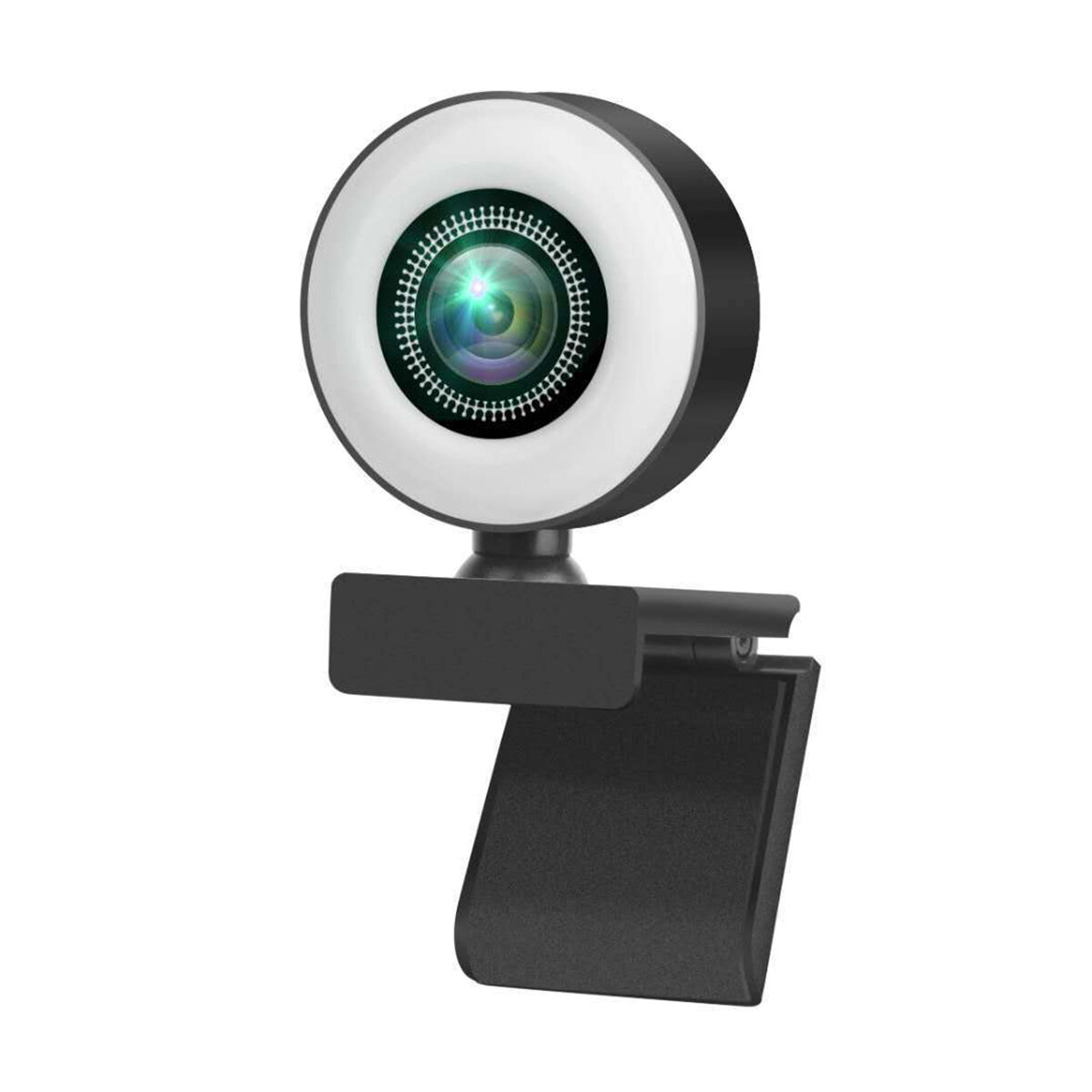 1080P/2K/4K Full HD Webcam 3-Gear Fill Light 360° Rotation Touch/Wired Manual Control Beauty Computer Camera with Built-