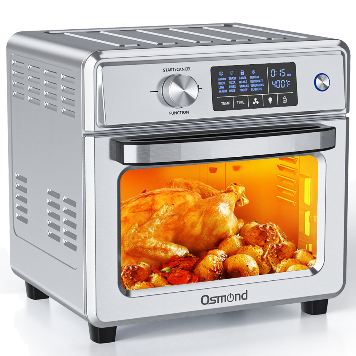 OSMOND KDF-819L 22 QT 16 in 1 Air Fryer Toaster Oven Combo...
