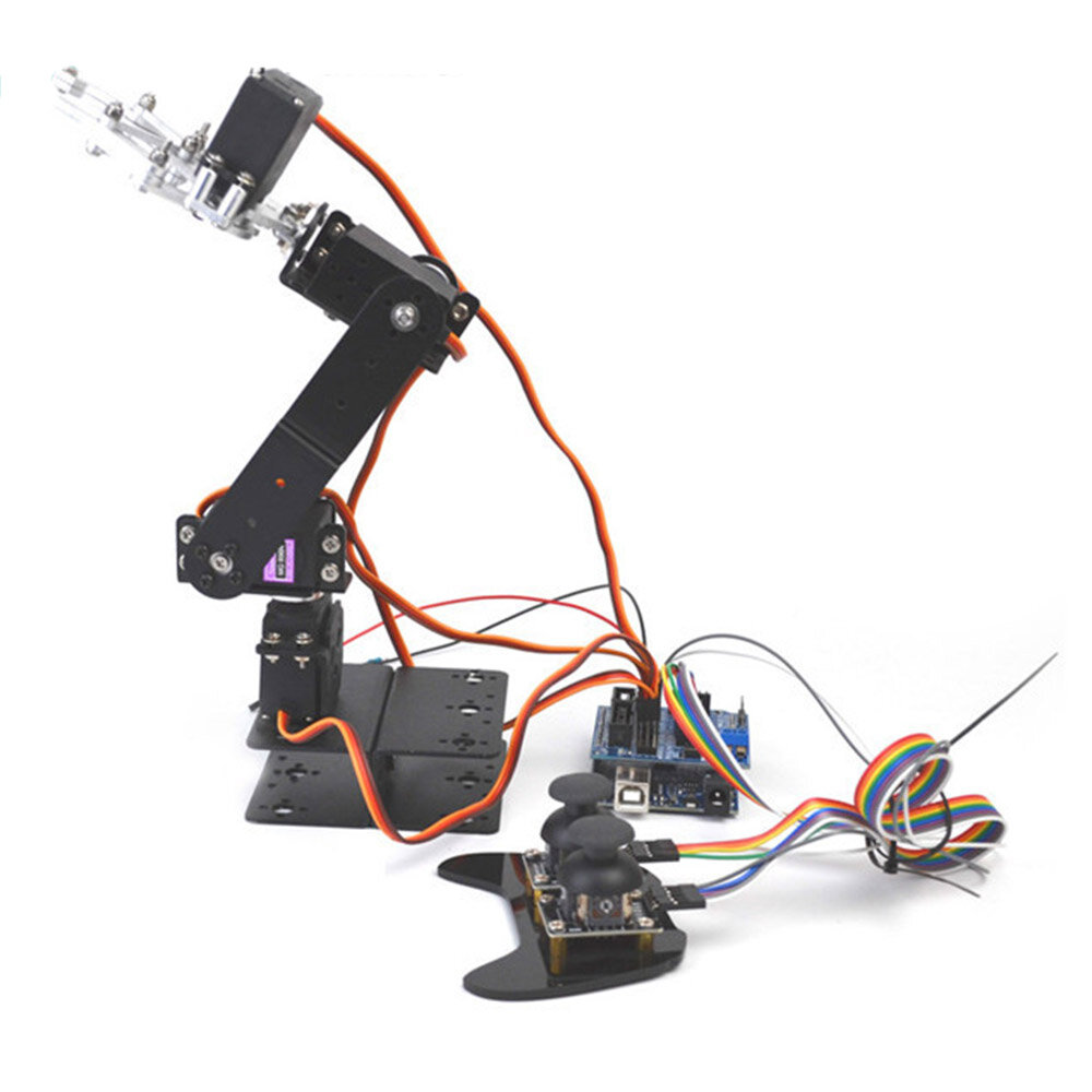 

Маленький Hammer SNAR23 DIY 4DOF Металлический робот-манипулятор RC с MG996 Сервопривод PS2 Палка