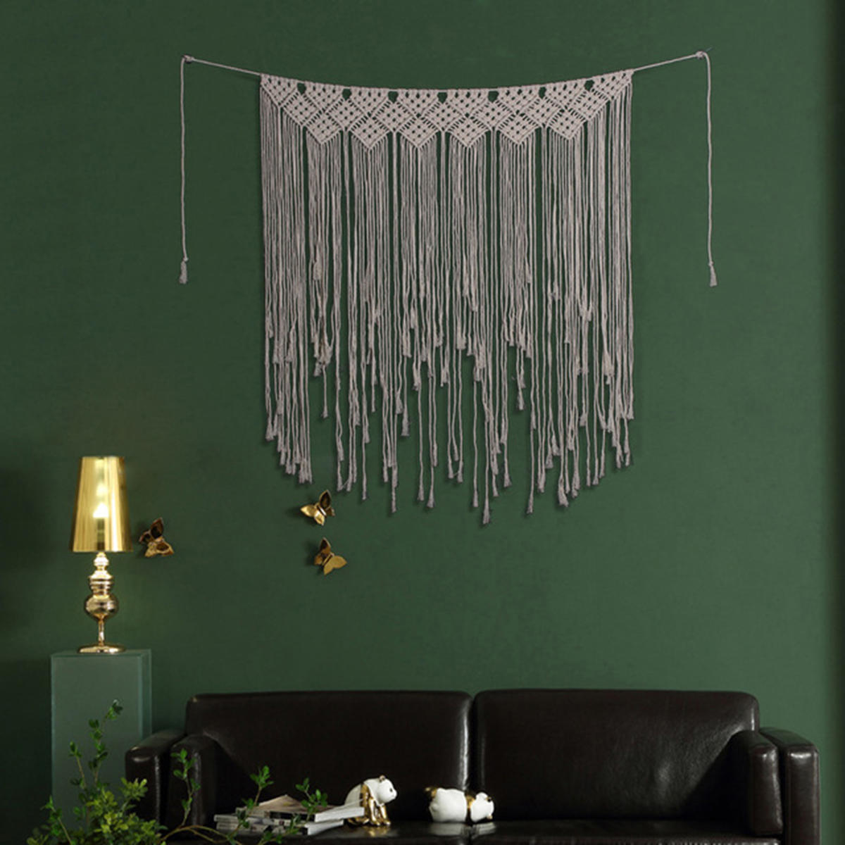 Macrame Backdrop Curtains Hanging Bo ho Wedding Hanger Cotton Wall Art Home Decor