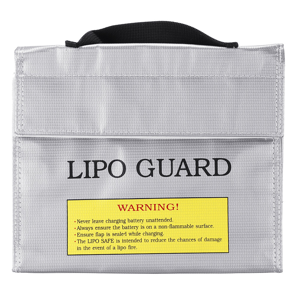 

Explosion-proof Waterproof Lipo Battery Safety Protective Storage Bag Sliver 215*45*165mm for RC Battery