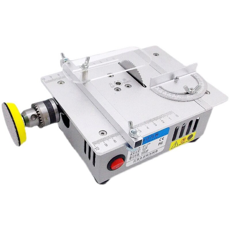 180W Multifunctional Mini Table Saw 0?-90? Multi-angle lifting function Cutting Woodworking Cutting 