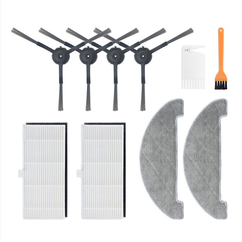 

10pcs Replacements for Xiaomi Viomi S9 Vacuum Cleaner Parts Accessories Side Brushes*4 HEPA Filters*2 Mop Clothes*2 Clea