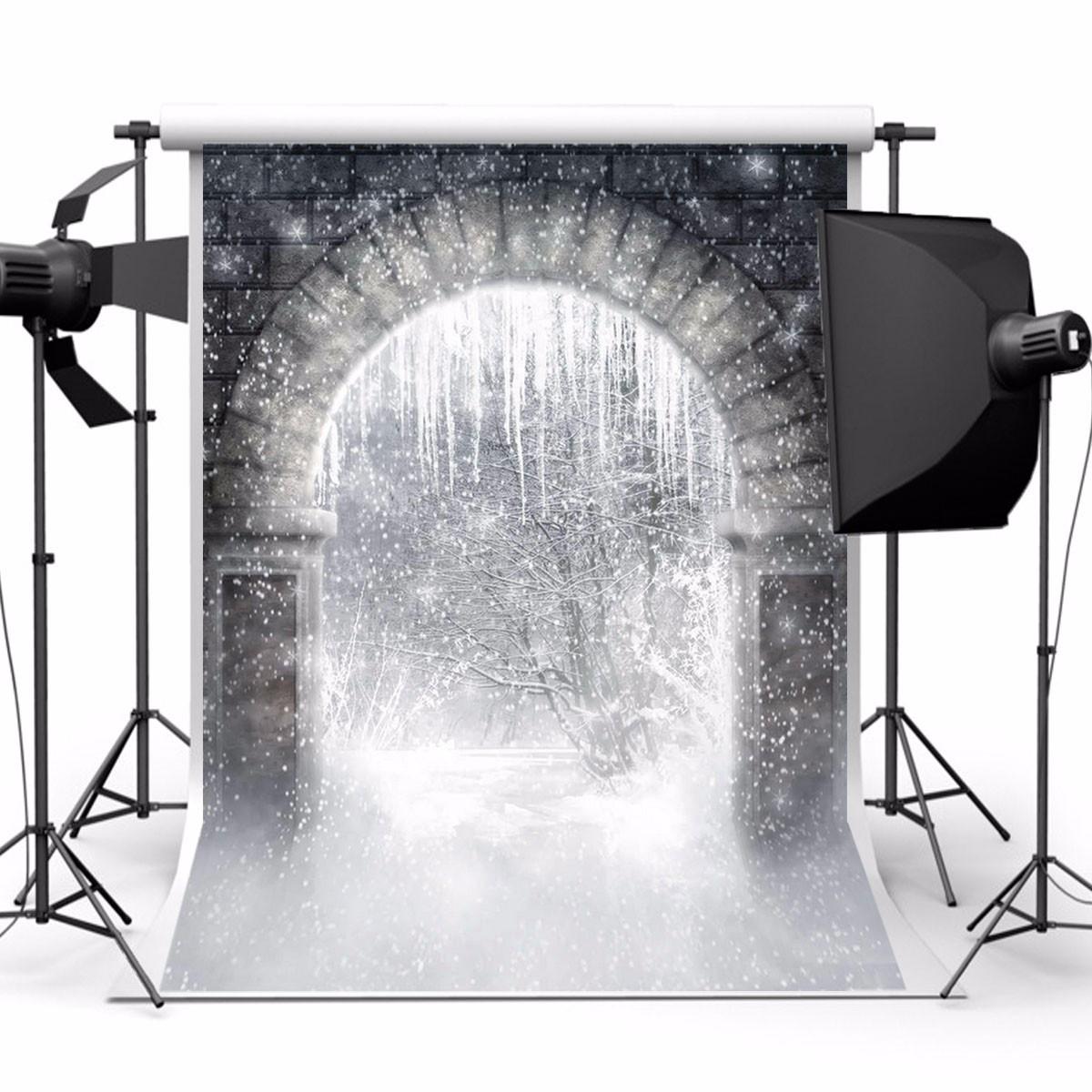 

Снежный лес Archway Волшебный Всемирная тематическая фотография Виниловый фон Studio Background 2.1mx 1.5m