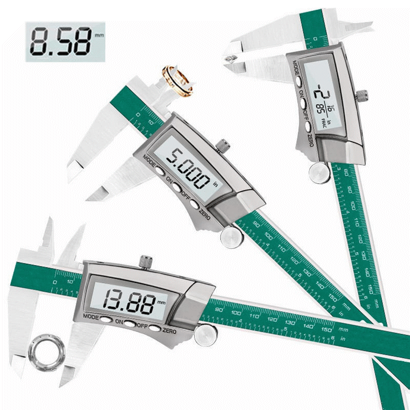 Digital Electronic Caliper  Reading Inch Fractional Large Stainless Waterproof