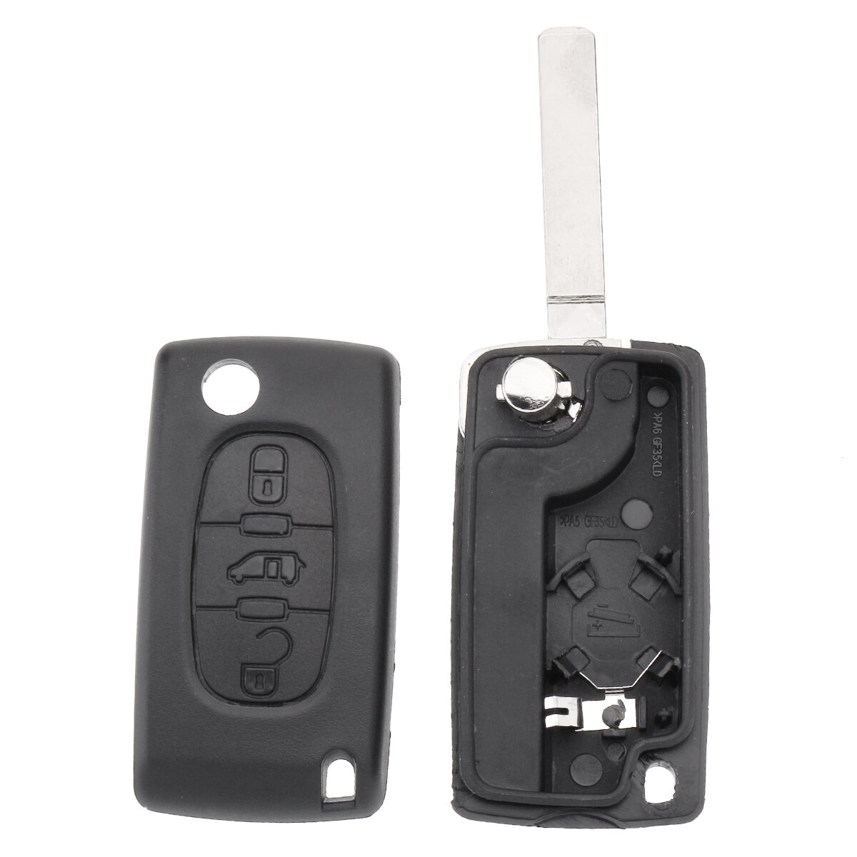Car 3 Buttons Key FOB Remove Case Shell With Blade For Citroen Berlingo