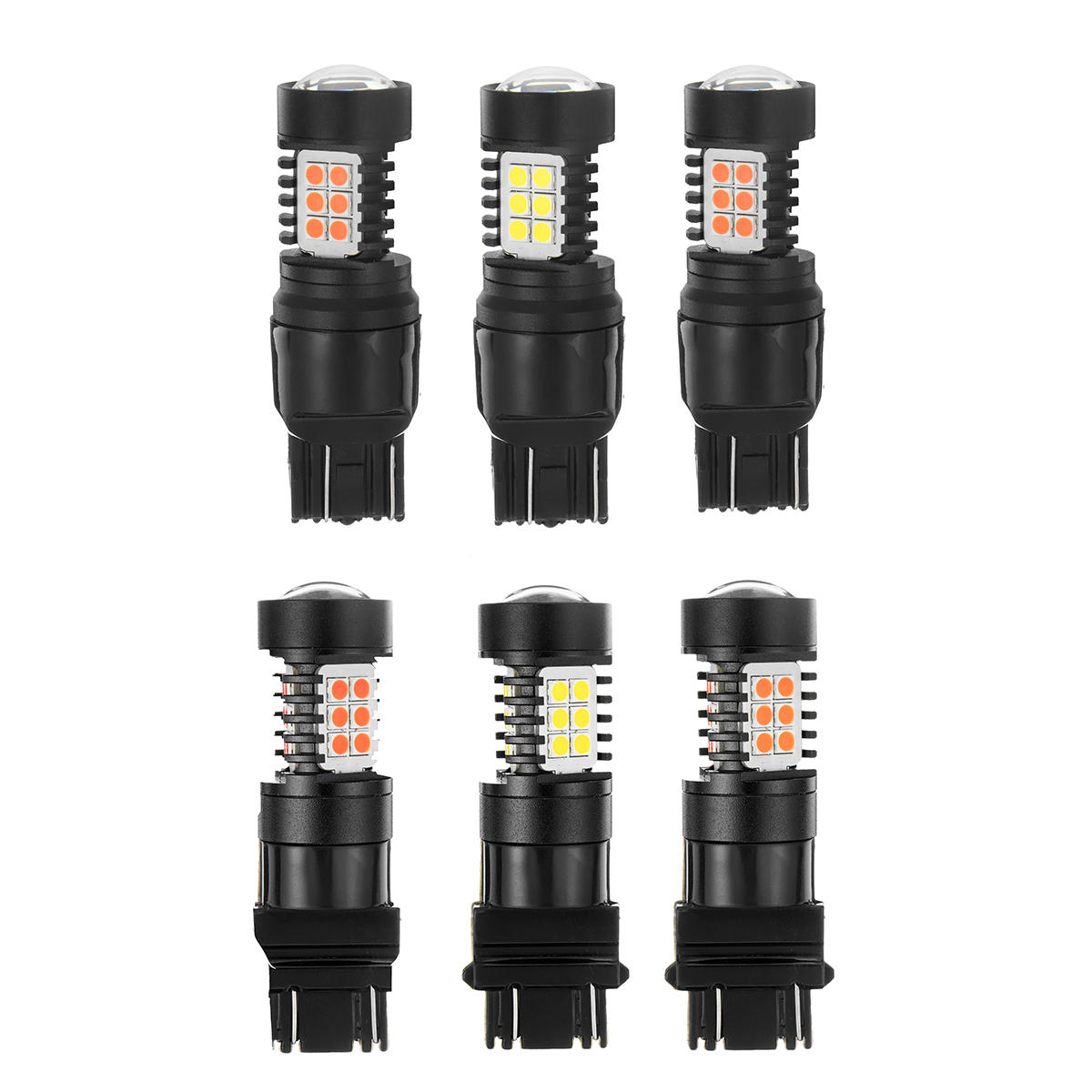 T20 Led-lamp 7443/3157 SMD3030 Wit / geel / rood Motorfietsauto Automobielverlichting