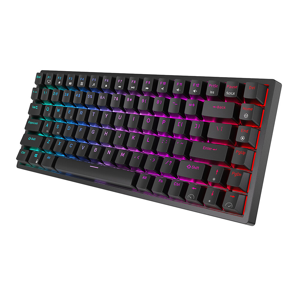 

Royal Kludge RK84 Mechanical Keyboard 84 Keys Triple Mode Wireless bluetooth5.0 + 2.4Ghz + Type-C Wired Hot-swappable RK
