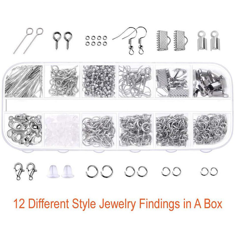 DIY sieraden maken benodigdheden kit sieraden reparatie gereedschap tas set met tang zilveren kralen