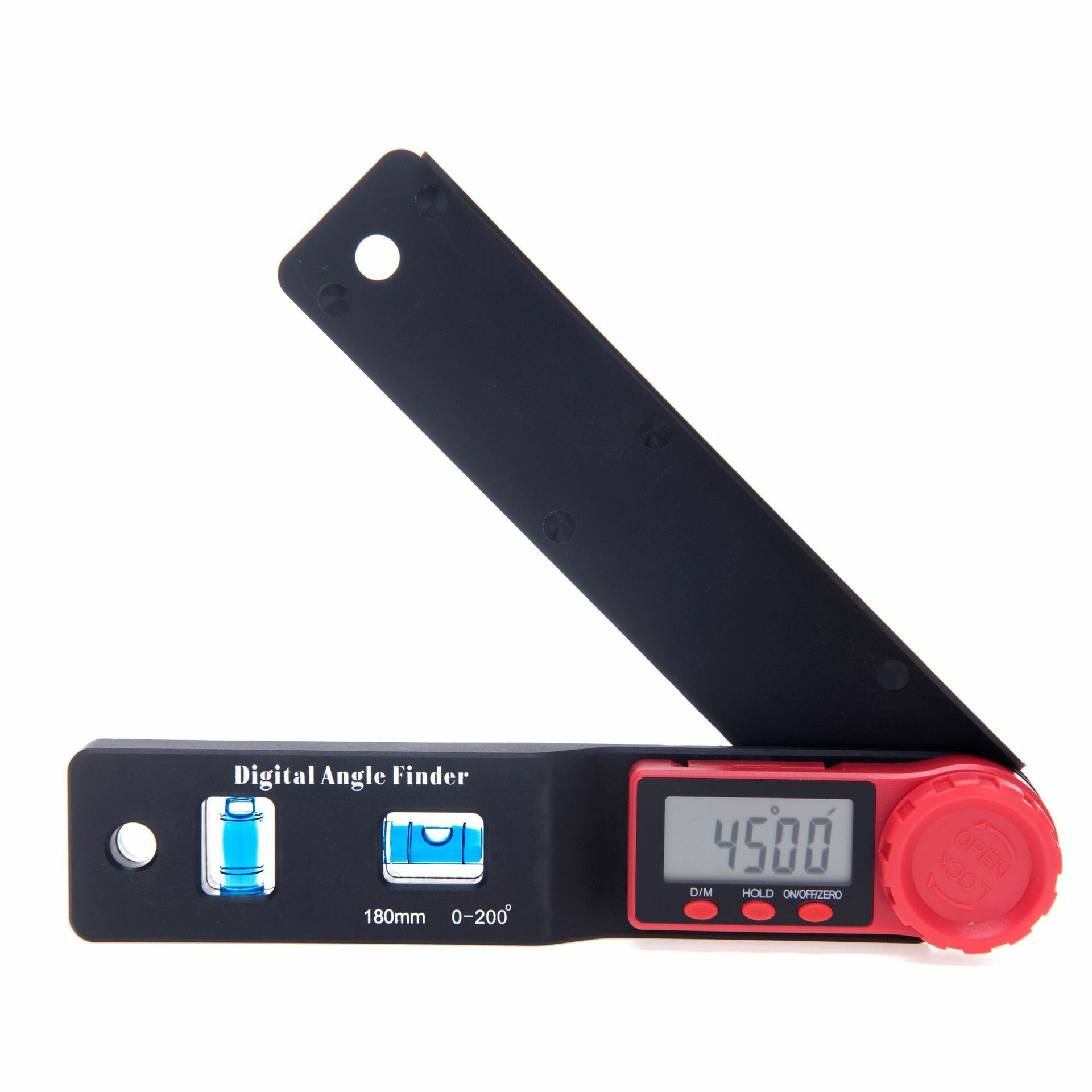 

0-180mm 0-200° Digital Meter Angle Inclinometer Angle Digital Ruler Electron Goniometer Protractor Angle finder Measurin