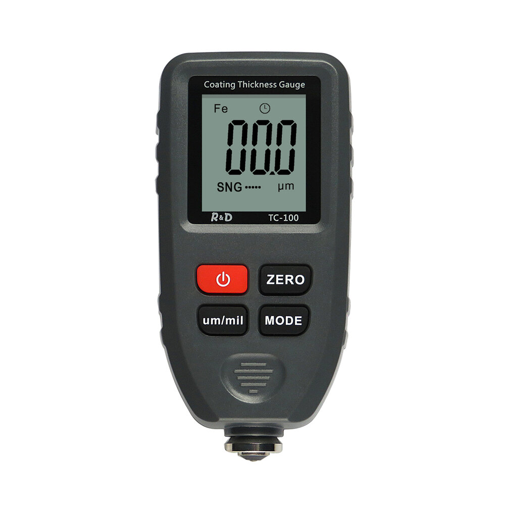 R & D TC100 Automobiel Diktemeter Autolak Tester Coating Meter Ultra-nauwkeurig 0,1 micron / 0-1300 