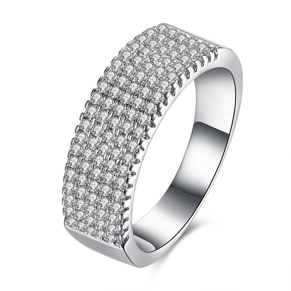 

Inalis циркон платина покрыло кольцо ширина свадебного подарка кольца перста