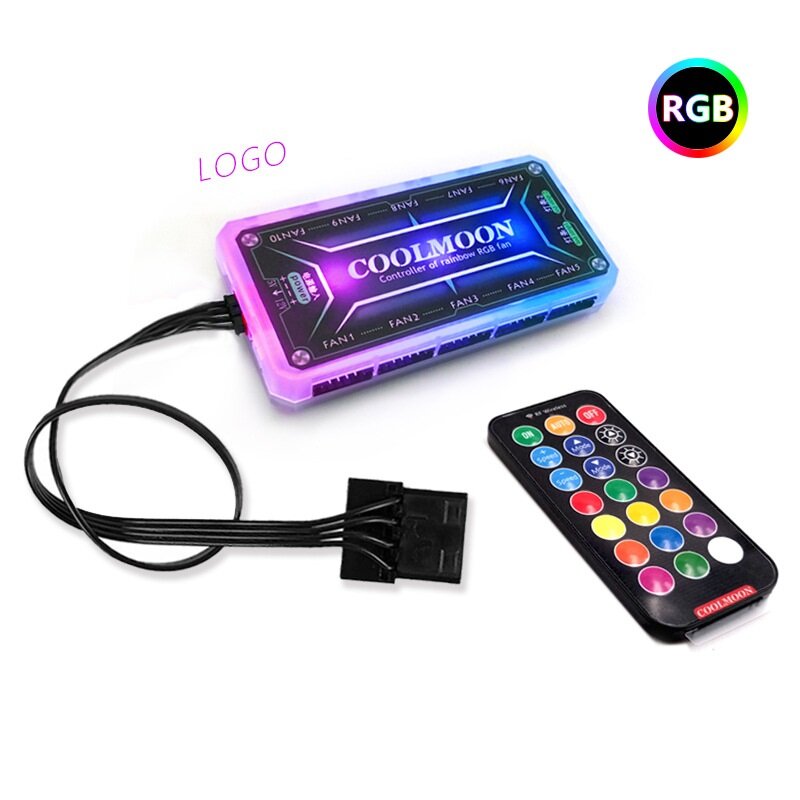 COOLMOON Computer 5V Aluminum Light Strip Chassis Light With Magnetic Multicolor RGB LED Pollution C
