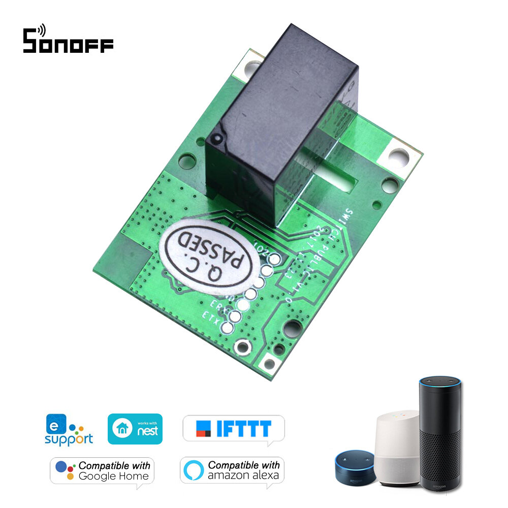 

3Pcs SONOFF RE5V1C Relay Module 5V WiFi DIY Switch Dry Contact Output Inching/Selflock Working Modes APP/Voice/LAN Contr