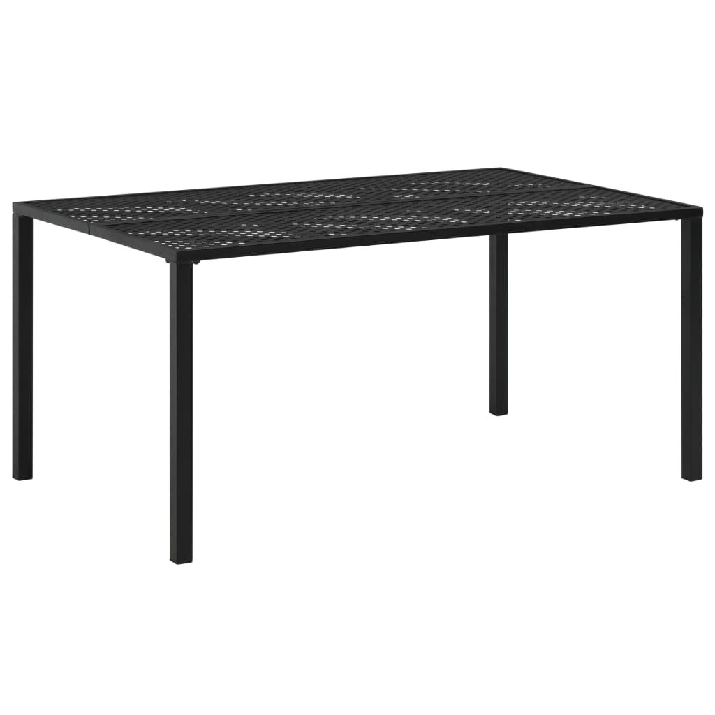 Garden Table Black 59.1