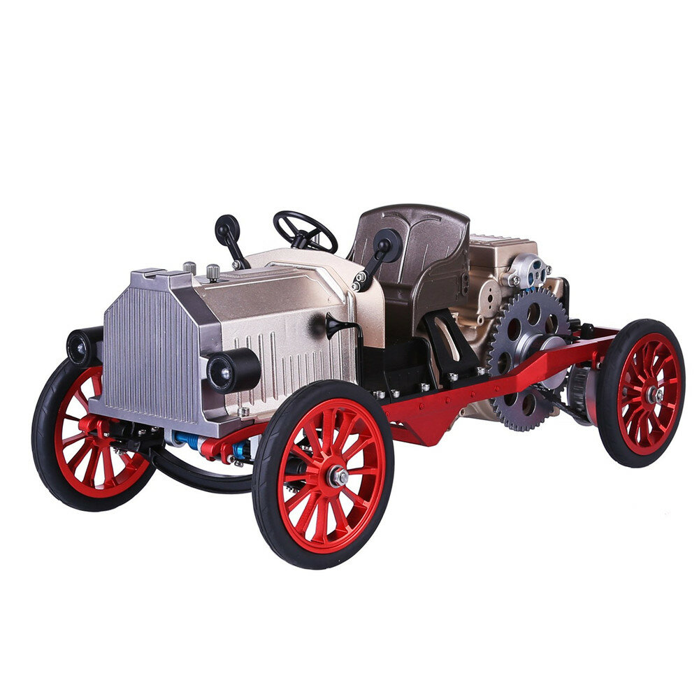 Teching Assembly Vintage Classic Car Metal Mechanical Model Toy with Electric Engine Toys