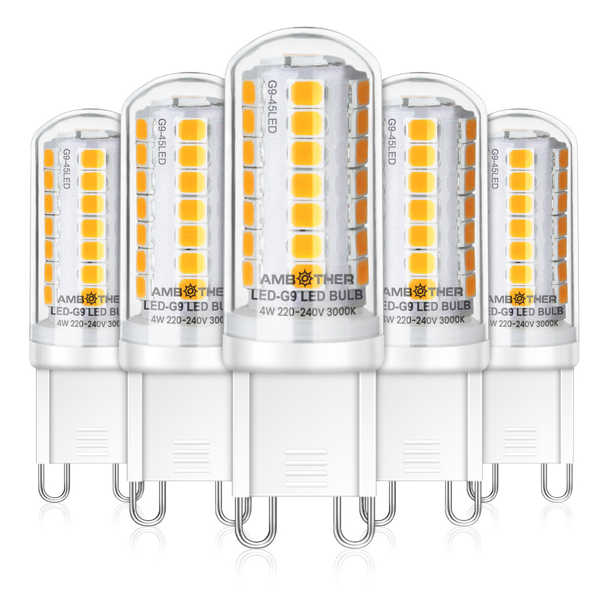 best price,ambother,5pcs,4w,ac,220,240v,g9,led,bulbs,smd2835,eu,coupon,price,discount