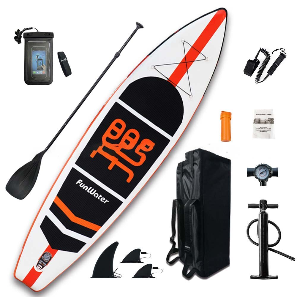 Στα 233.41€ από αποθήκη Τσεχίας | [EU/US Direct] FunWater 132*33*6Inch Inflatable Stand Up Surfboard Adjustable Portable Paddle Board With Air Pump/Paddle Bag/Waterproof Bag/Safety Rope