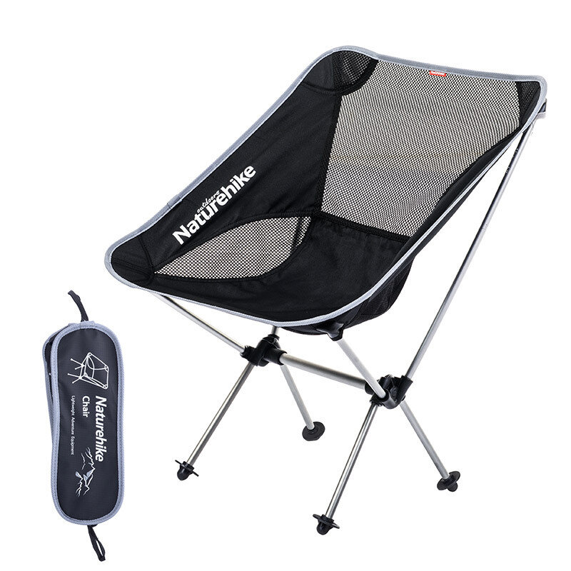 Раскладной стул NATUREHIKE Outdoor Ultralight Portable с сумкой для переноски для кемпинга, рыбалки, пляжа.