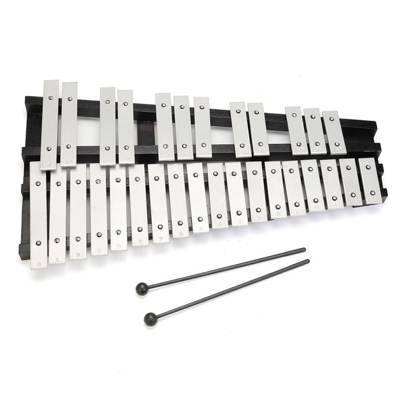 ENNBOM 30 Notes Foldable Glockenspiel Xylophone Vibraphone Percussion Instrument 2 mallets 