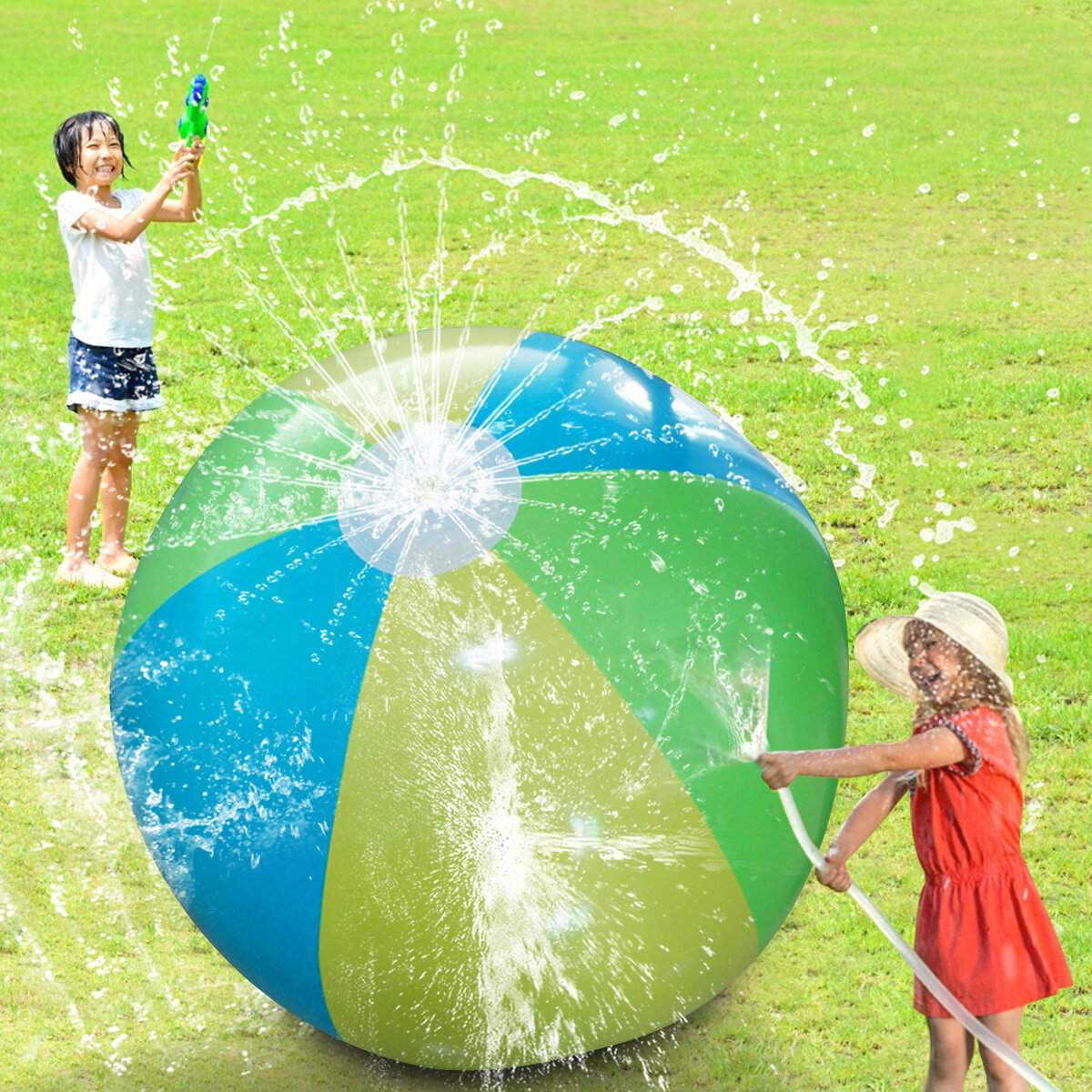 75 cm Diameter Opblaasbare Waternevel Strandbal Zomer Buitensporten Spel Kids Sprinkler Speelgoed