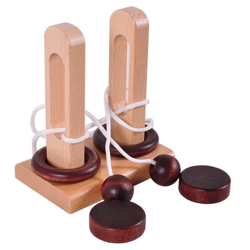 Klassiek houten educatief speelgoed Ontgrendel de Kongming Lock voor kinderen
