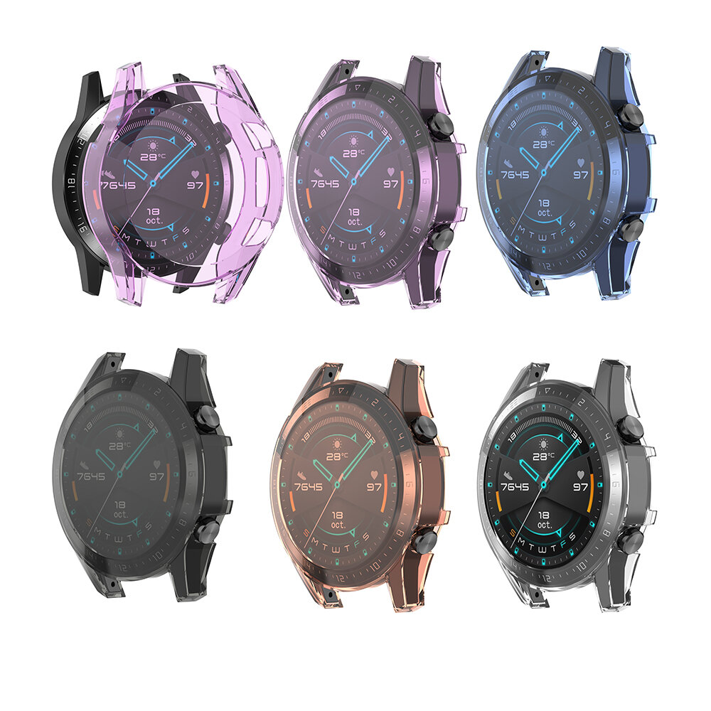 Bakeey Volledig scherm Cover Meerkleurig transparant horloge Schermbeschermer Horlogekap voor Huawei
