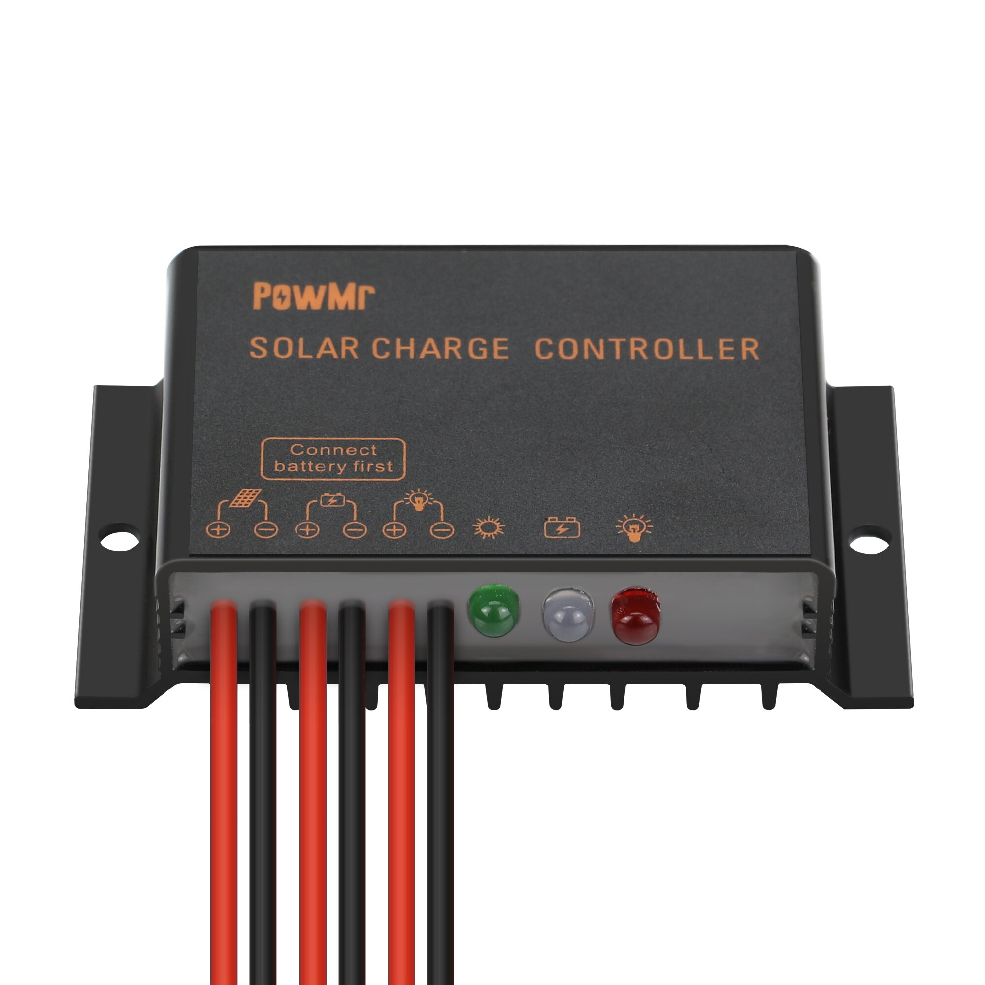 PWM 10A 12V Solar Panel Controller Waterproof IP68 Without Light And Timer Control Load 24 Hours Working Outdoor Support