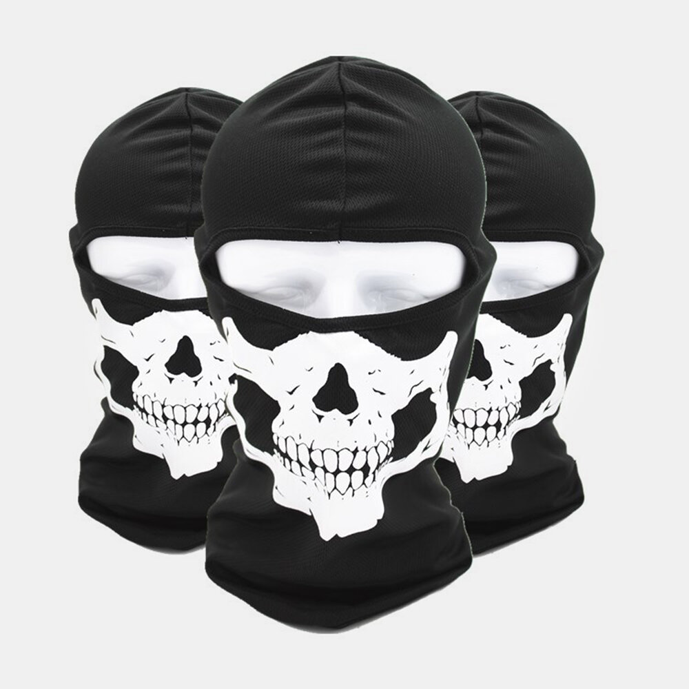 

Outdoor CS Head Cover Skull Pattern Hat Bandana Balaclava Neck Gaiter Neck Tube UV Resistant Quick Dry Lightweight Mater