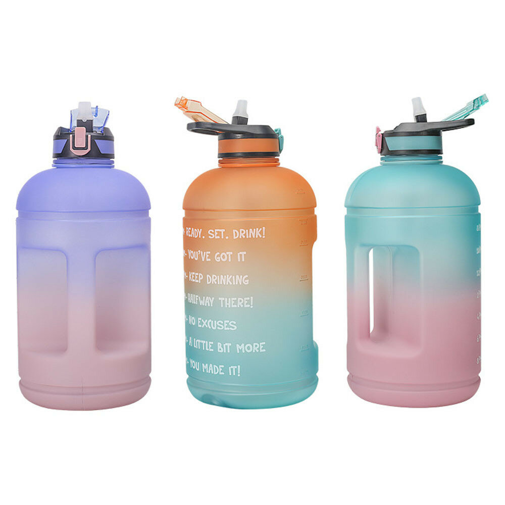IPRee® 3,78 л Бутылка для воды с градиентом соломинки Спортивный чайник Чашка для питья воды На открытом воздухе Кемпинг Путешествия