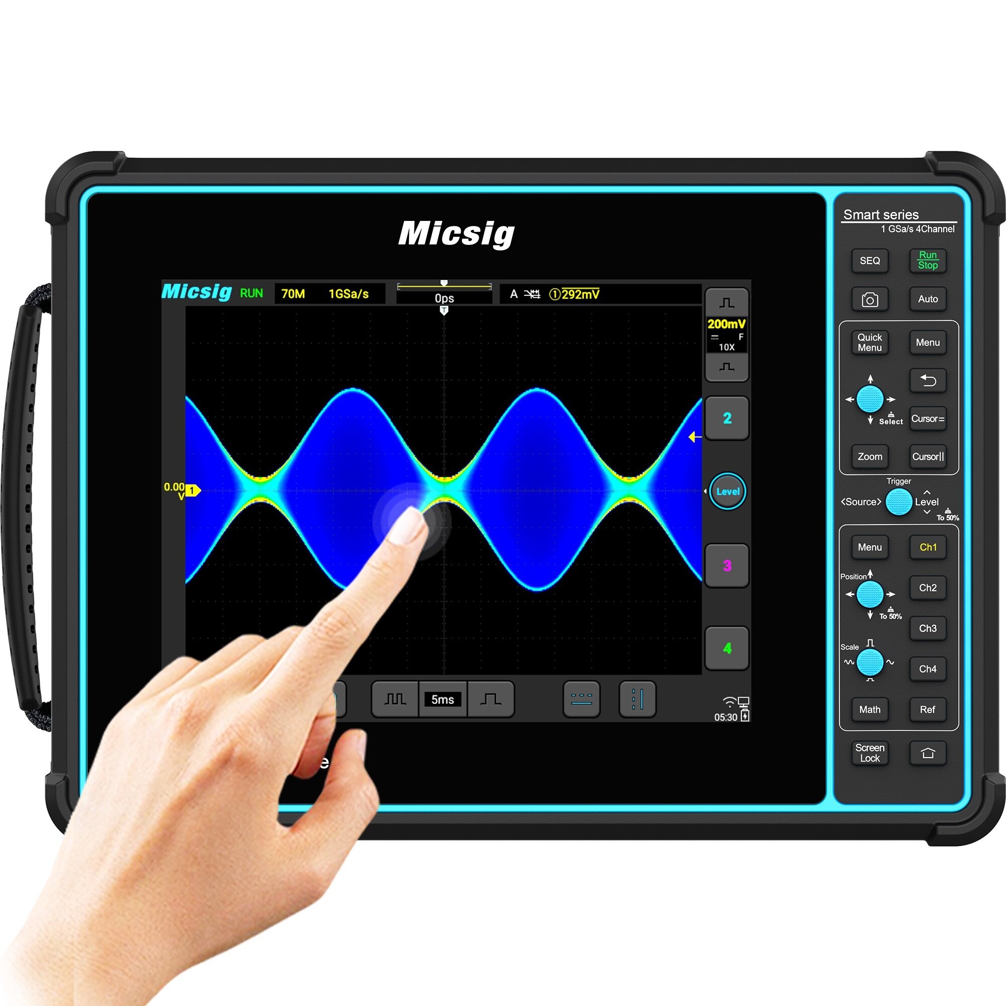Micsig STO1004 Smart Tablet Oscilloscoop 4 Kanalen 100MHz 1G Sa/S Digitale Scopemeter 8GB APP Contro
