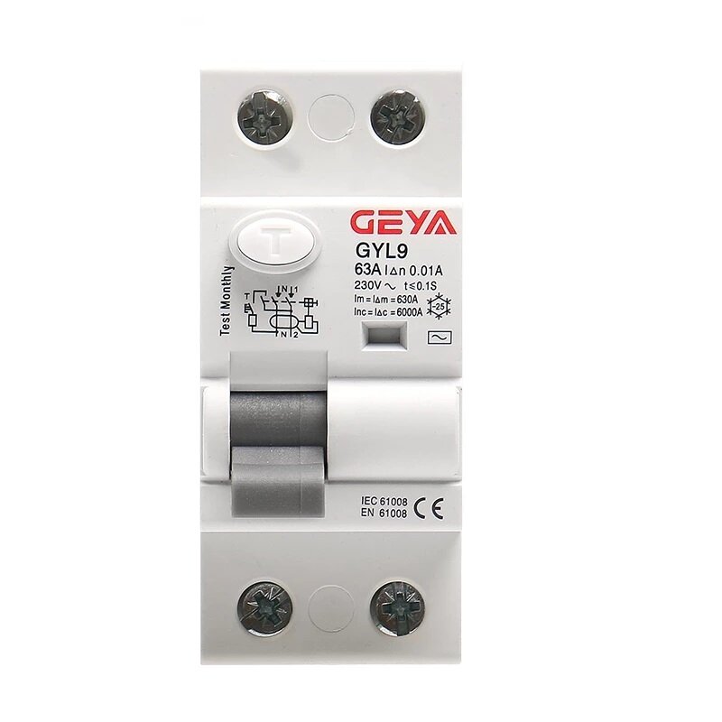 

GEYA GYL9 2P 25A 40A 63A 30mA AC Тип УЗО автоматические выключатели остаточного тока Дифференциальные выключатели защитн