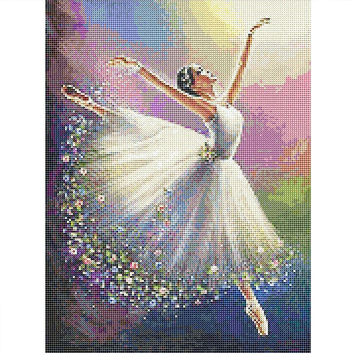 Diy 5d diamond painting kit ballet handmade craft cross stitch embroidery home office wall decorations