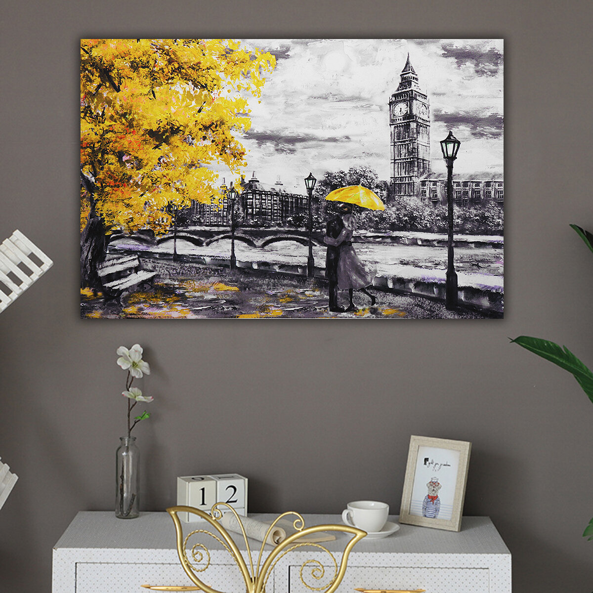 Autumn London Big Ben Canvas Painting Wall Decorative Print Art Picture Unframed Wall Hanging Home O