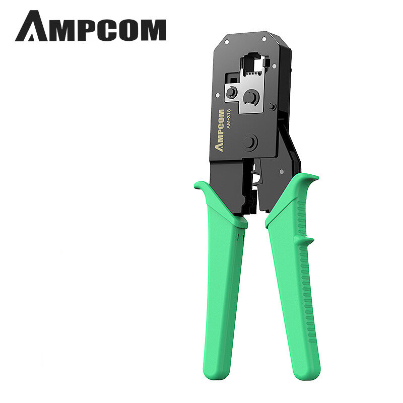 AMPCOM Network Cable Pliers Multifunctional Telephone Cable Stripping Pliers Crimping pliers 8P6P Crystal Head Wire Pres
