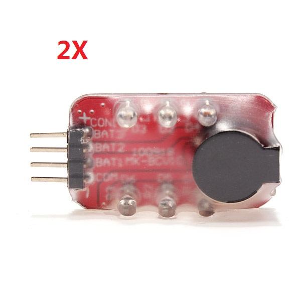 2PCS 7.4V -11.1V 2S-3S RC Lipo batterij laagspanning alarm indicator