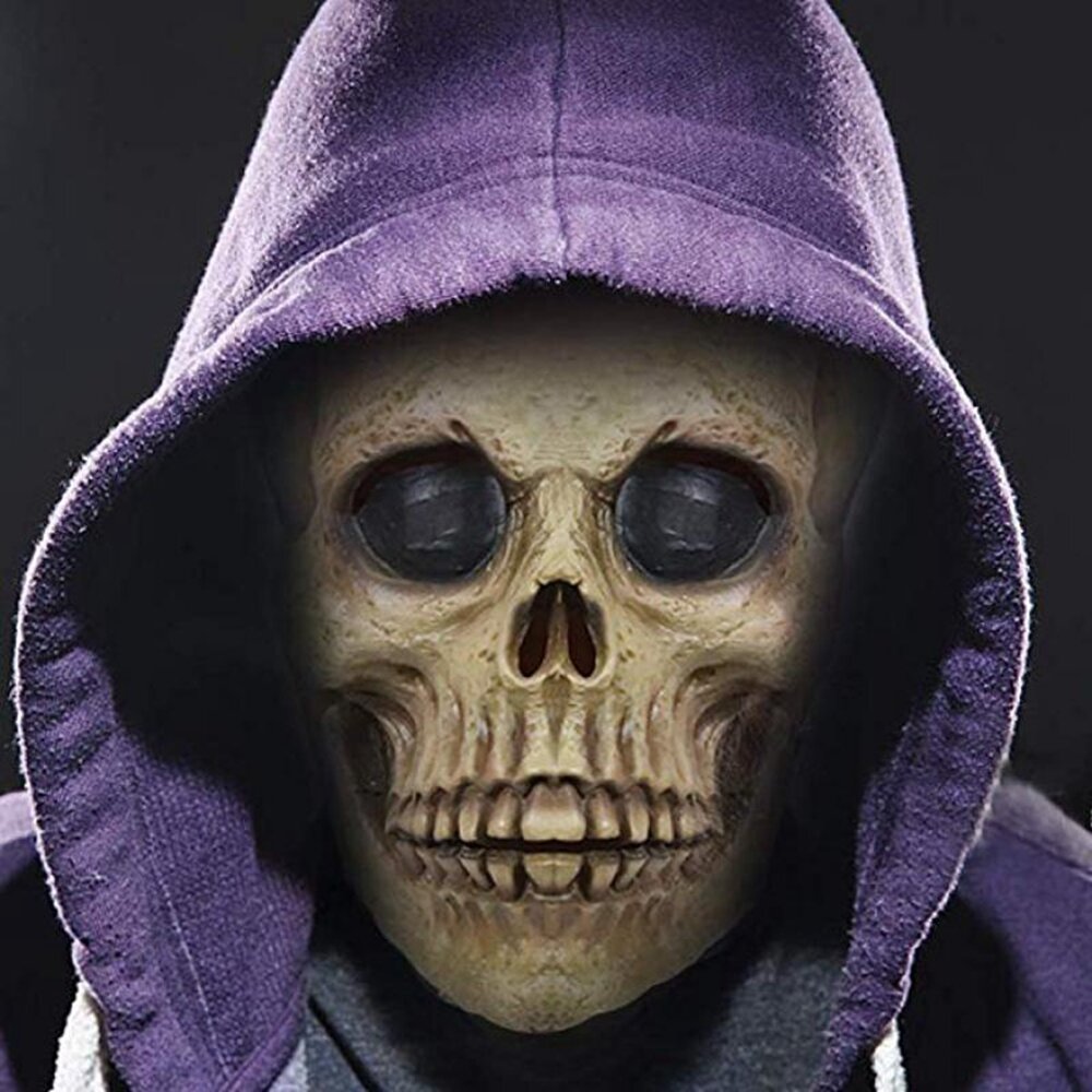 

Cosmask Skull Skeleton Mask Bone Chest Piece Halloween Costume Horror Evil Latex Rubber Full Head Mask