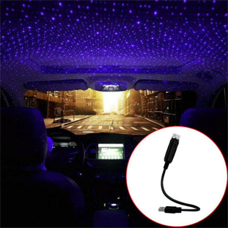 Imagen de Lámpara de ambiente de estrella nocturna Atmosphere Star Sky USB para accesorios de automóvil interior