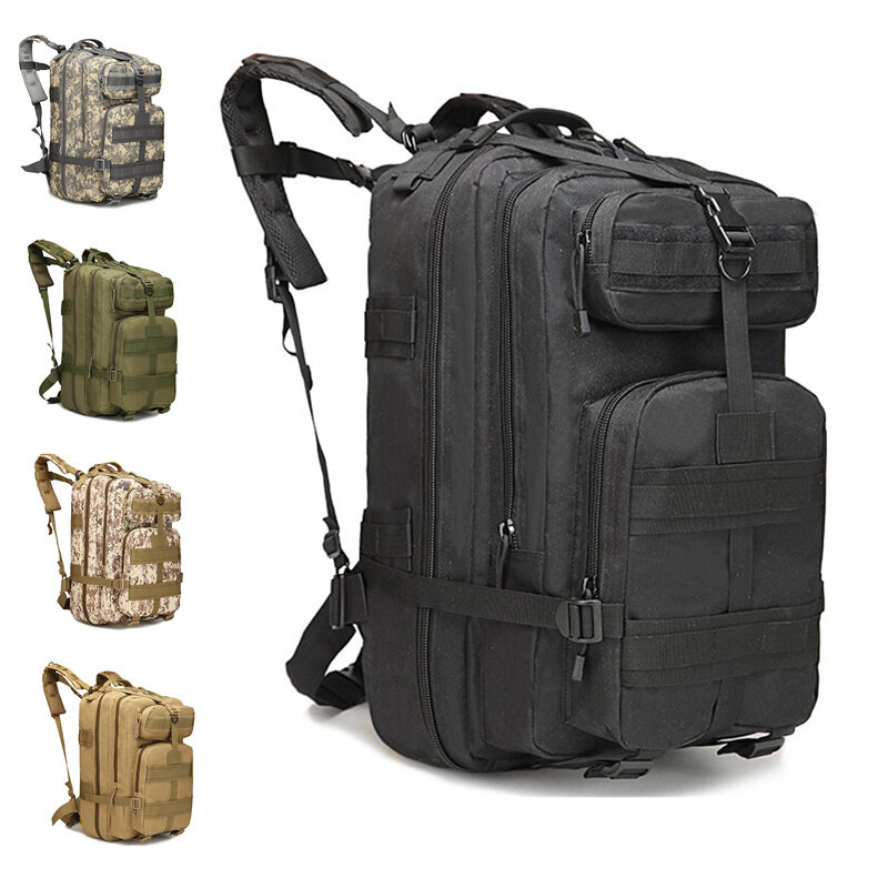 25-30L Outdoor Tactical Backpack Bag 600D Nylon Waterproof Camouflage Trekking Rucksack Outdoor Mountaineering Bag