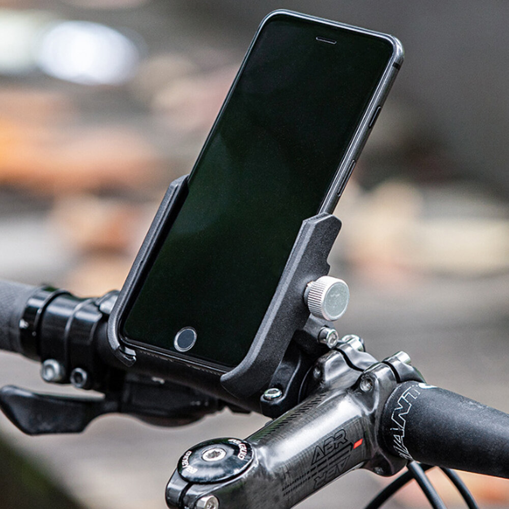 

ROCKBROS B2-BK/ B2-1BK 6-10cm Width Bike Phone Mount Aluminum Alloy Bike Phone Holder with 360° Rotation 180° Rotation C