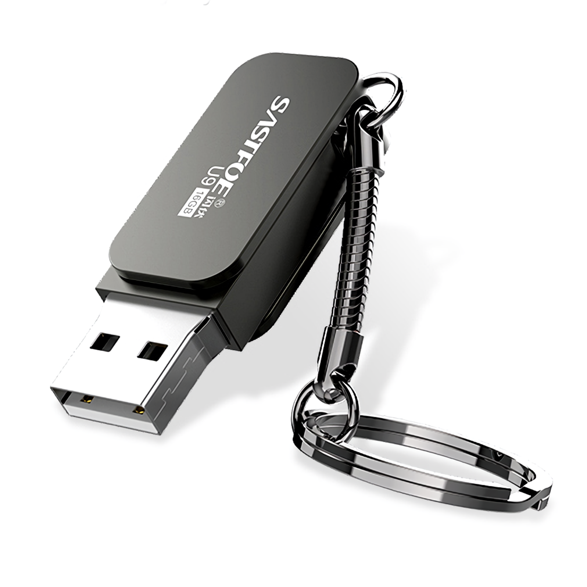 

SASTFOE USB3.0 Flash Drive Pendrive Zinc Alloy Portable USB Disk with Key Chain Thumb Drive U Disk