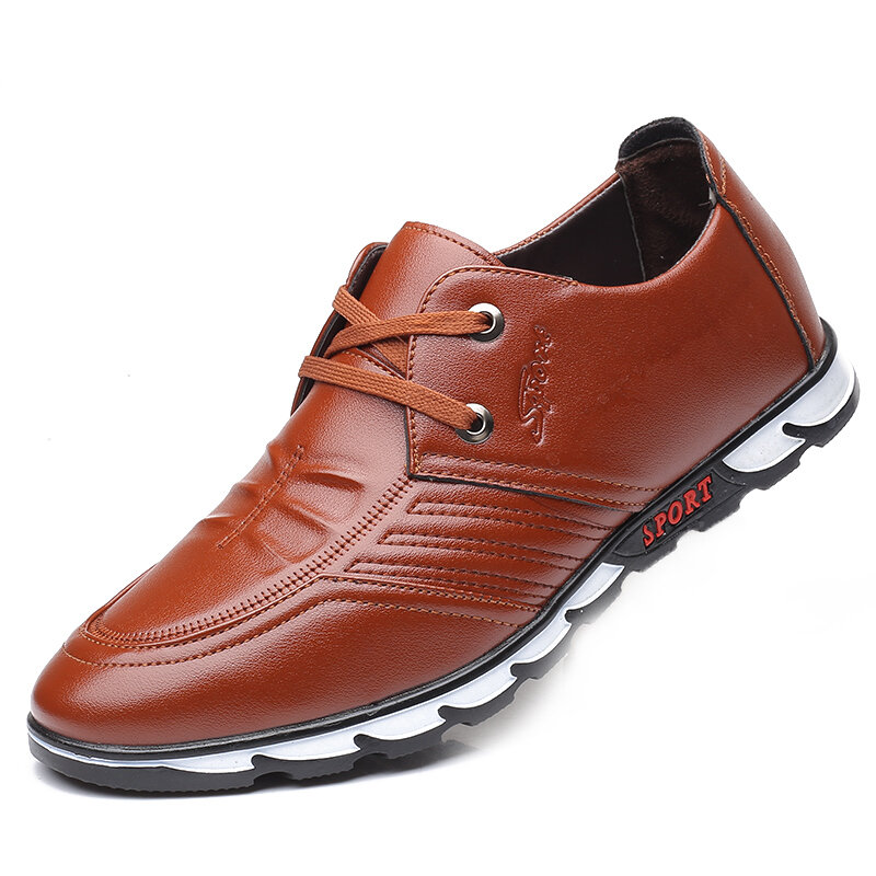 Men Comfy Soft Microfiber Leather Non Slip Breathable Business Casual Shoes