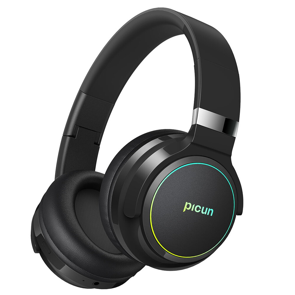 

Picun B2 bluetooth Headset Wireless Headphone 40mm Units Deep Bass 3D Stereo 1000mAh Battery Colorful Light Folding Over
