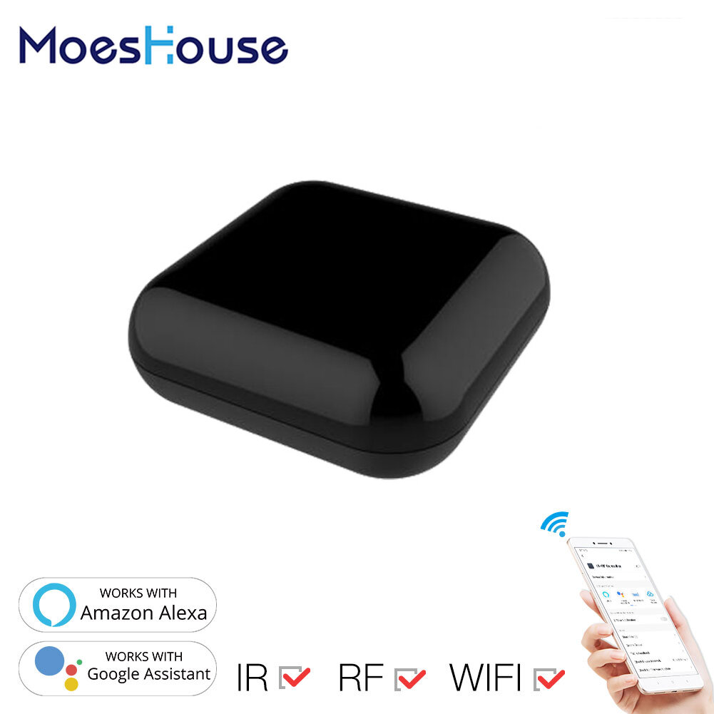 MoesHouse RF IR WiFi Universal Remote Controller RF Appliances Tuya Smart Life App Voice Control via Alexa Google Home