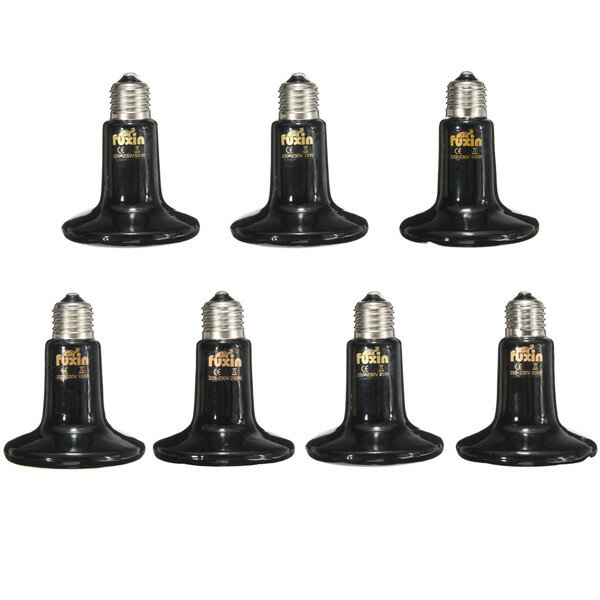 

Diameter 90mm Ceramic Emitter Heated Pet Appliances Reptile Heat Lamp Black 25W/50W/75W/100W/150W/200W AC 220V