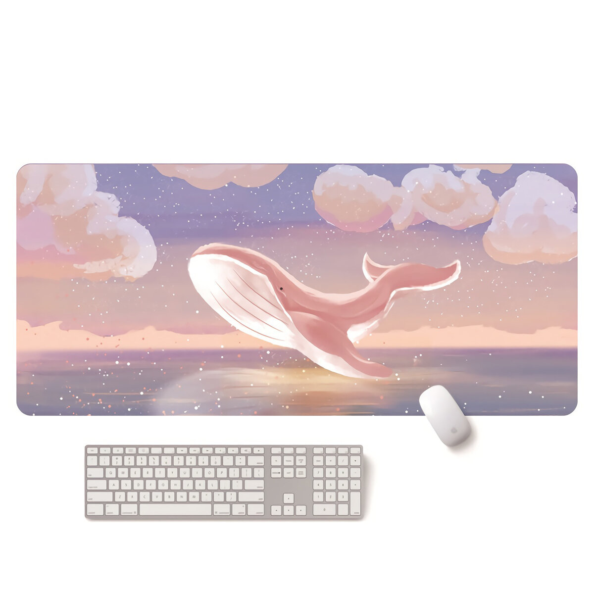 

Scenery Keyboard & Mouse Pad Whale and Sea Large Mouse Pad Keyboard Mat 800*300*2mm/900*400*2mm for Home Office