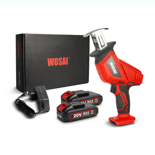 

WOSAI 20V Cordless Reciprocating Saw Adjustable Speed Electric Saws Saber Saw Portable for Wood Metal Cutting Chainsaw