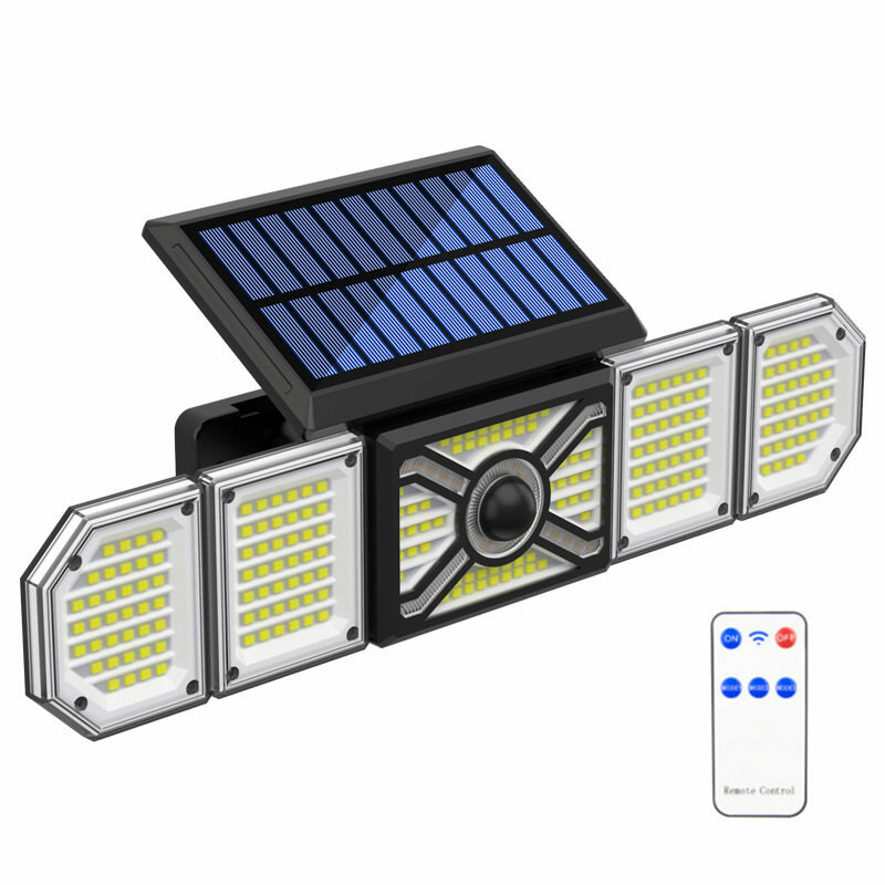 Erős kültéri napelemes lámpák 244 LED-lámpával, vízálló spotlámpák kültéri kerti faldekorációhoz