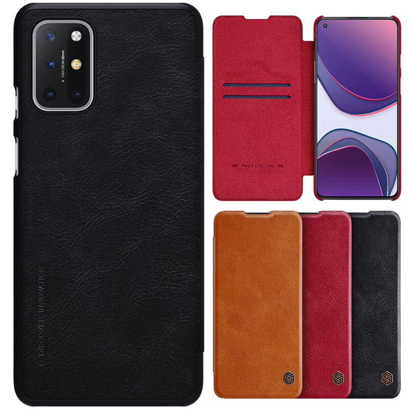 

Nillkin for OnePlus 8T Case Bumper Flip Shockproof with Card Slot PU Leather Full Cover Protective Case